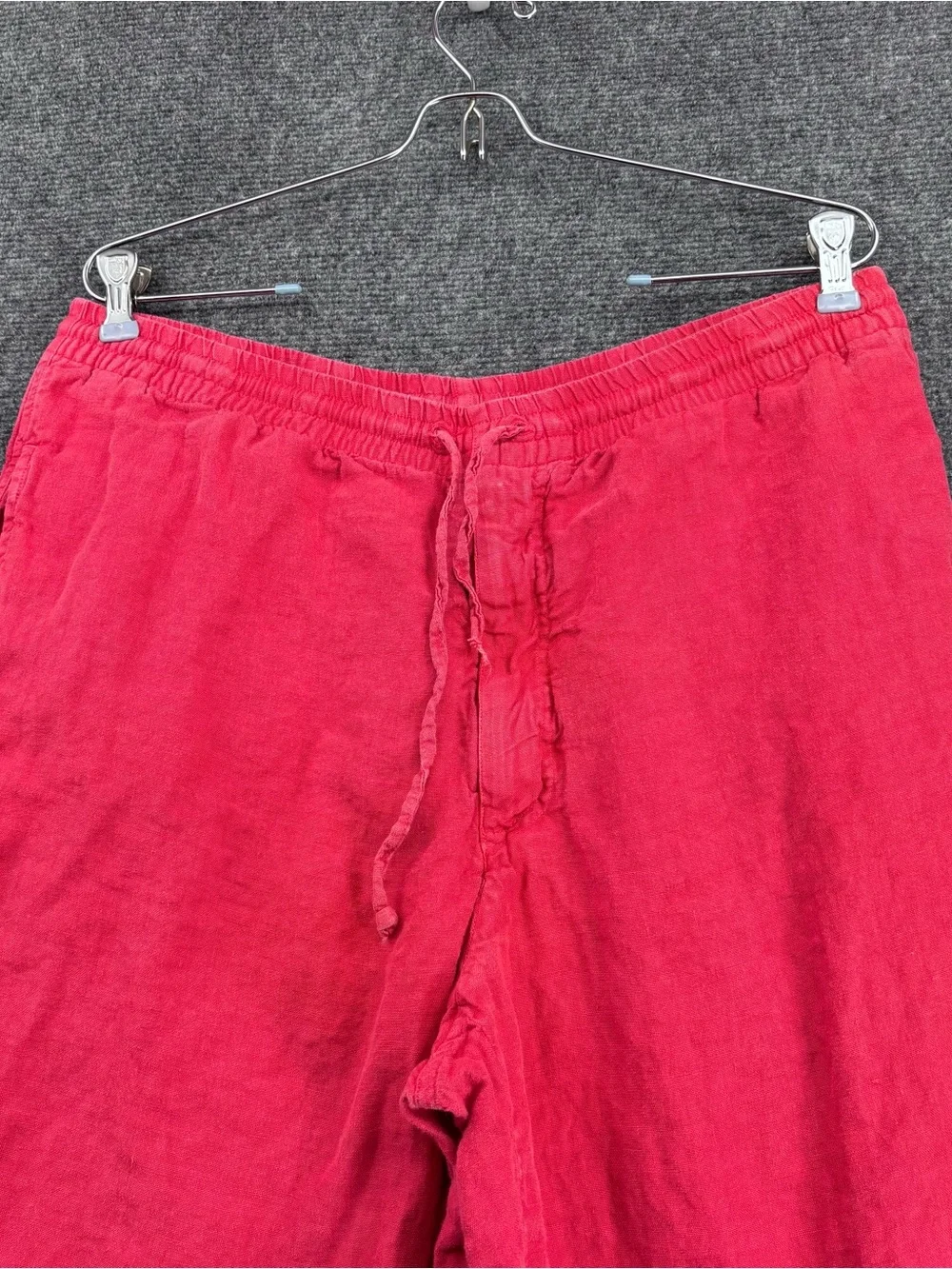 ZegnaS Sport Sun-kissed Red 100% Flax Linen Straight Leg Pants Men’s L